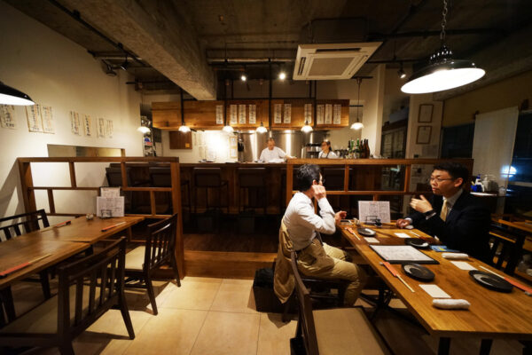 日本酒と魚料理みかん